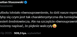 TWEET Sebastiana Staszewskiego po PORAŻCE Polek ze Szwecją na ME xD